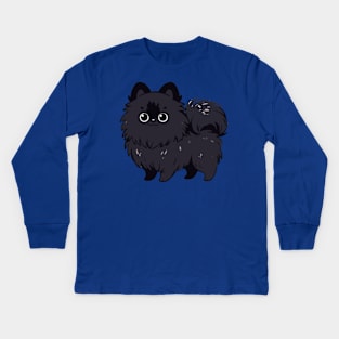 Black Pome Kids Long Sleeve T-Shirt